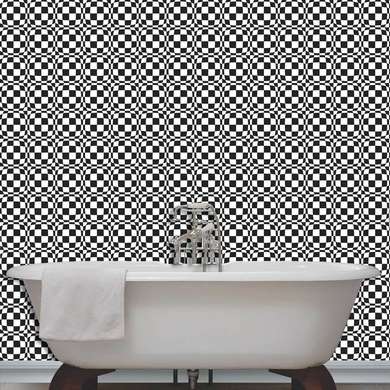 Ceramic tiles with seamless square pattern