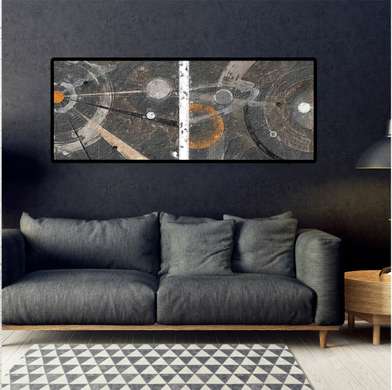 Poster - Cosmos în stil abstract, 60 x 30 см, Panza pe cadru