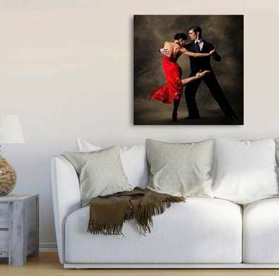Постер - Танго, 100 x 100 см, Холст на подрамнике