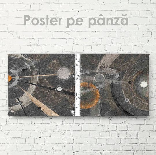 Постер, Космос в стиле абстракции, 60 x 30 см, Холст на подрамнике