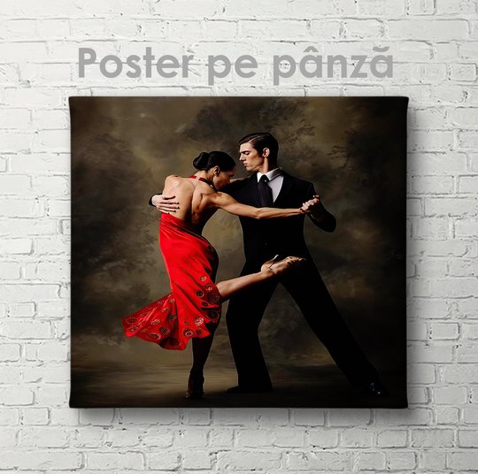 Постер, Танго, 100 x 100 см, Холст на подрамнике