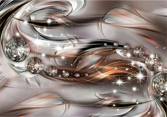 Wall Mural - Diamonds on an abstract background