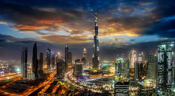 Fototapet - Burj Khalifa și alți zgârie-nori