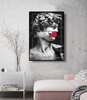 Poster - The Statue of David in a modern interpretation, 30 x 45 см, Canvas on frame, Different