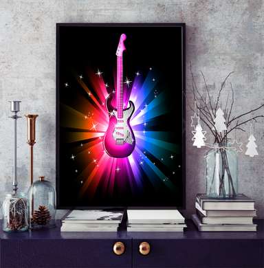 Постер - Электрическая гитара, 30 x 45 см, Холст на подрамнике