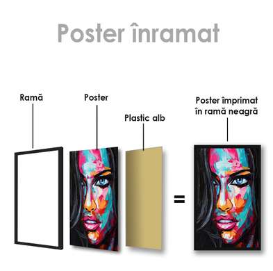 Poster - Portert al unei fete, 30 x 60 см, Panza pe cadru
