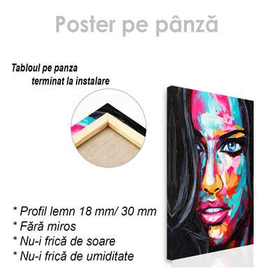 Poster - Portert al unei fete, 30 x 60 см, Panza pe cadru