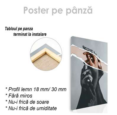 Poster - Mâinele, 30 x 45 см, Panza pe cadru