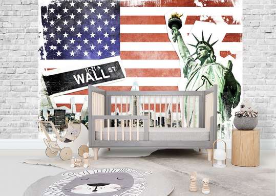 Wall Mural - Abstract map of America