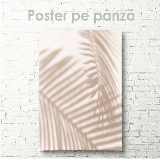 Poster - Umbra de frunze tropicale, 30 x 45 см, Panza pe cadru