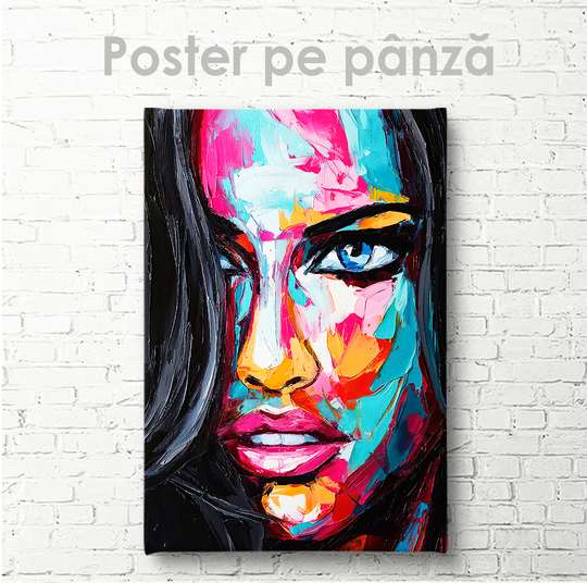 Poster - Portrait of a girl, 30 x 60 см, Canvas on frame, Glamour