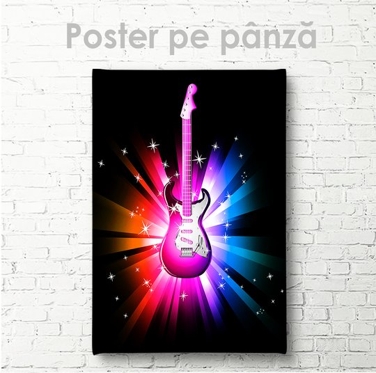 Постер, Электрическая гитара, 30 x 45 см, Холст на подрамнике
