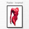 Постер - Красный силует, 30 x 45 см, Холст на подрамнике