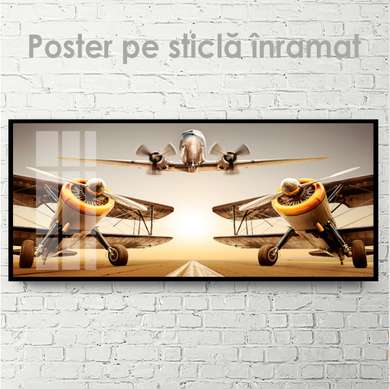 Poster - Aircraft, 60 x 30 см, Canvas on frame