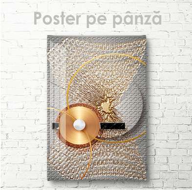 Постер - Золотые элементы, 30 x 45 см, Холст на подрамнике