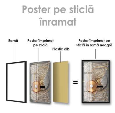 Poster - Elemente de aur, 30 x 45 см, Panza pe cadru