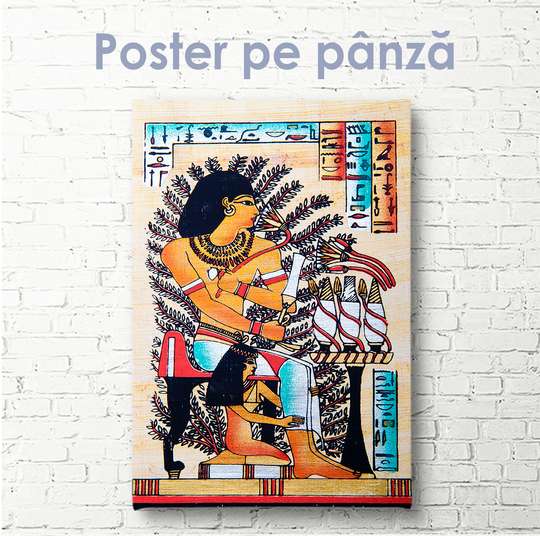 Poster, Imprimare florală pe hârtie de epocă, 40 x 40 см, Panza pe cadru