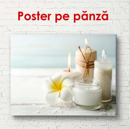 Poster - Scented candles, 45 x 30 см, 60 x 90 см, Canvas on frame, Food and Drinks