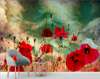 Wall Mural - Field of bright poppies