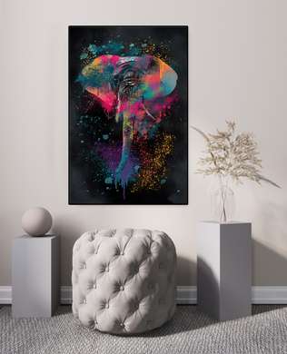 Poster, Elefant abstract, 30 x 45 см, Panza pe cadru