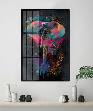 Постер, Абстрактный слон, 30 x 45 см, Холст на подрамнике