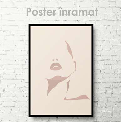 Poster - Girl in a minimalistic style, 30 x 45 см, Canvas on frame