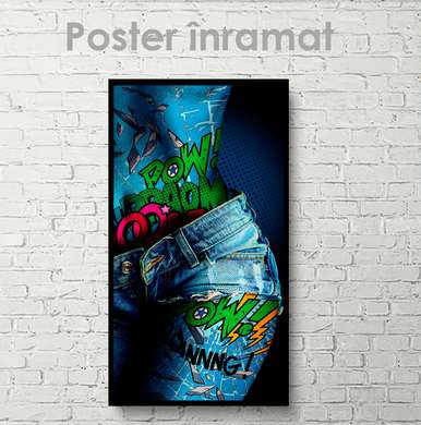 Poster - Blugi rupți, 30 x 60 см, Panza pe cadru