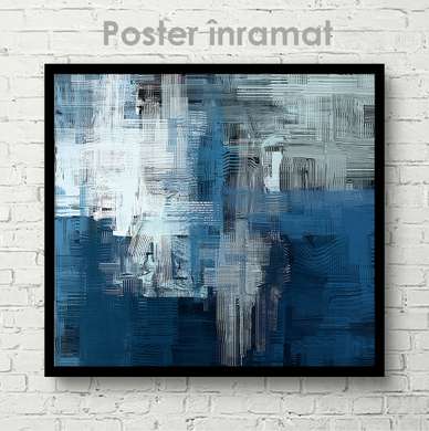Постер - Оттенки синего, 40 x 40 см, Холст на подрамнике