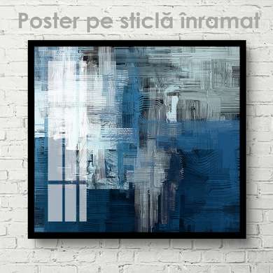 Poster - Nuanțele de albastru, 40 x 40 см, Panza pe cadru