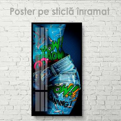 Poster - Ripped jeans, 30 x 60 см, Canvas on frame