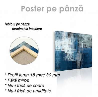 Poster - Nuanțele de albastru, 40 x 40 см, Panza pe cadru