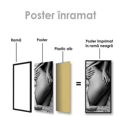 Poster - Fiori prin corp, 30 x 90 см, Panza pe cadru