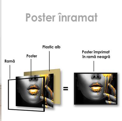 Poster - Gold paint, 45 x 30 см, Canvas on frame