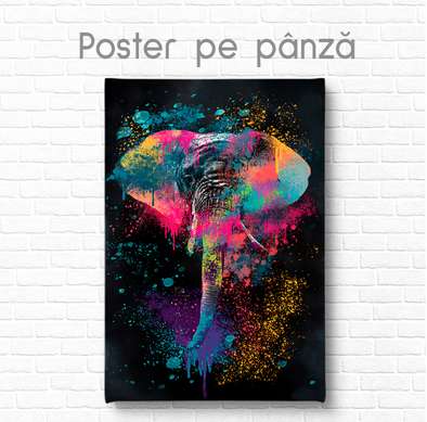 Постер, Абстрактный слон, 30 x 45 см, Холст на подрамнике