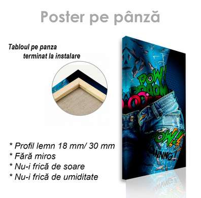 Poster - Blugi rupți, 30 x 60 см, Panza pe cadru