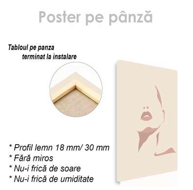 Poster - Girl in a minimalistic style, 30 x 45 см, Canvas on frame