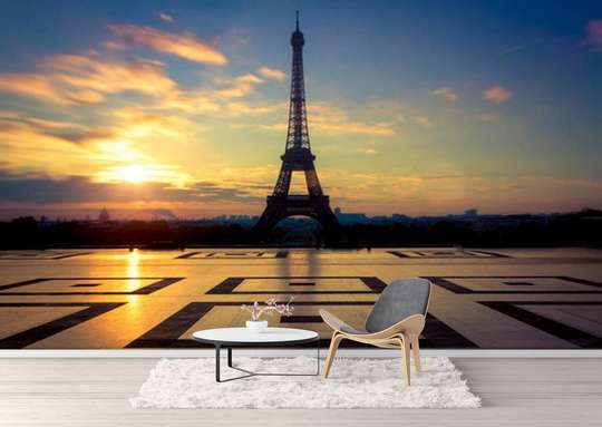 Fototapet - Turnul Eiffel la apus de soare