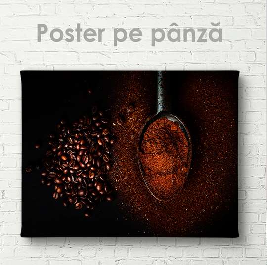 Poster, Boabele de cafea, 45 x 30 см, Panza pe cadru