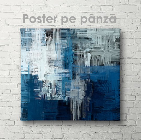 Постер, Оттенки синего, 40 x 40 см, Холст на подрамнике