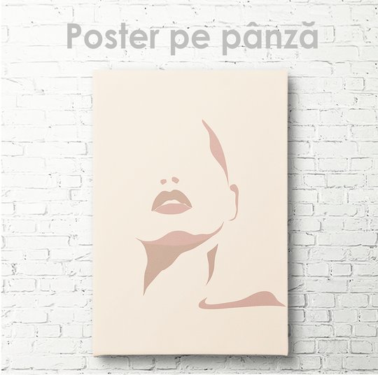 Постер, Девушка в минималистичном стиле, 30 x 45 см, Холст на подрамнике
