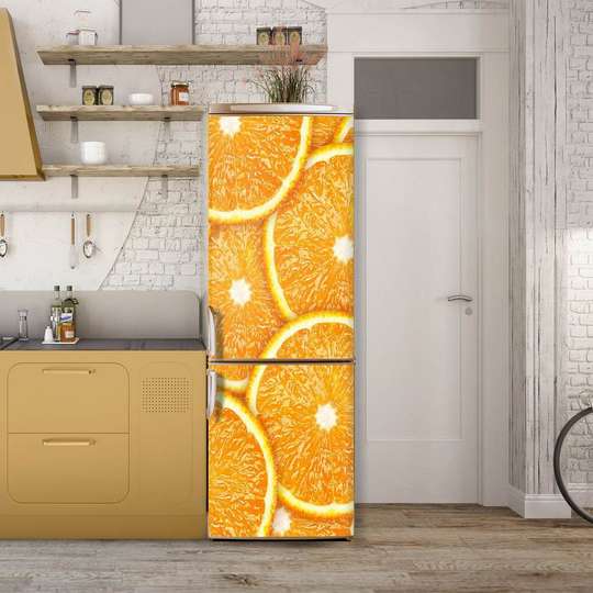 Stickere 3D pentru uși, Felii de portocale, 60 x 90cm