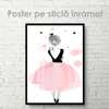 Poster - Cute ballerina, 30 x 45 см, Canvas on frame, For Kids