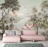 Wall Mural - Flamingos in the green jungle