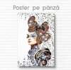 Постер - Гламурная девушка, 30 x 45 см, Холст на подрамнике, Гламур