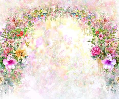 Фотообои - Красивая арка из цветов.