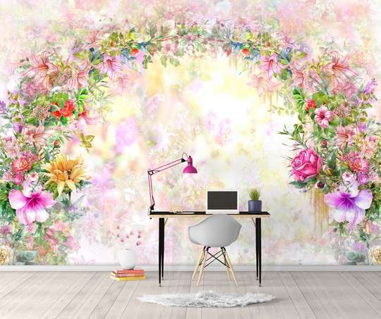 Фотообои - Красивая арка из цветов.