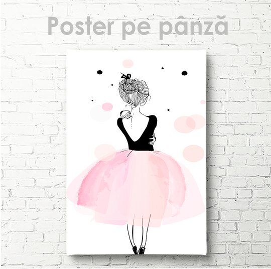 Постер, Милая балерина, 30 x 45 см, Холст на подрамнике