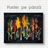 Poster - Colorful spices in spoons, 45 x 30 см, Canvas on frame, Food and Drinks
