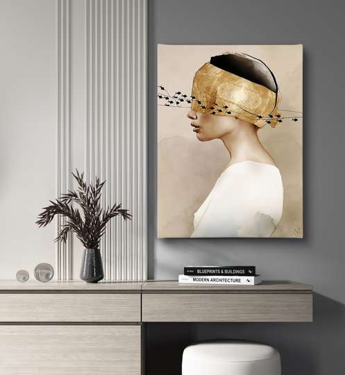 Poster - Covered Look, 30 x 45 см, Canvas on frame, Glamour