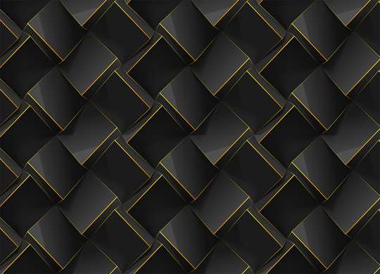 3D Wallpaper - 3D black cubes
